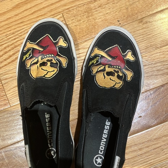 Converse sailor Jerry’s skull slip ons heart crossbones 6.5 37.5 - Picture 9 of 11